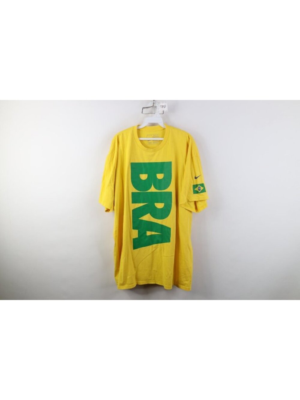 Vintage Nike Mens 2XL World Cup Soccer Brasil Brazil Jumbo Print T-Shirt Futbol